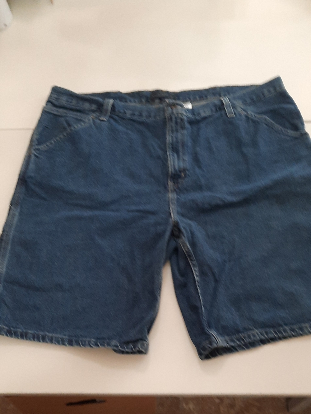 Men's Faded Glory Dark Blue Denim Jean - Carpenter Shorts - Size 44